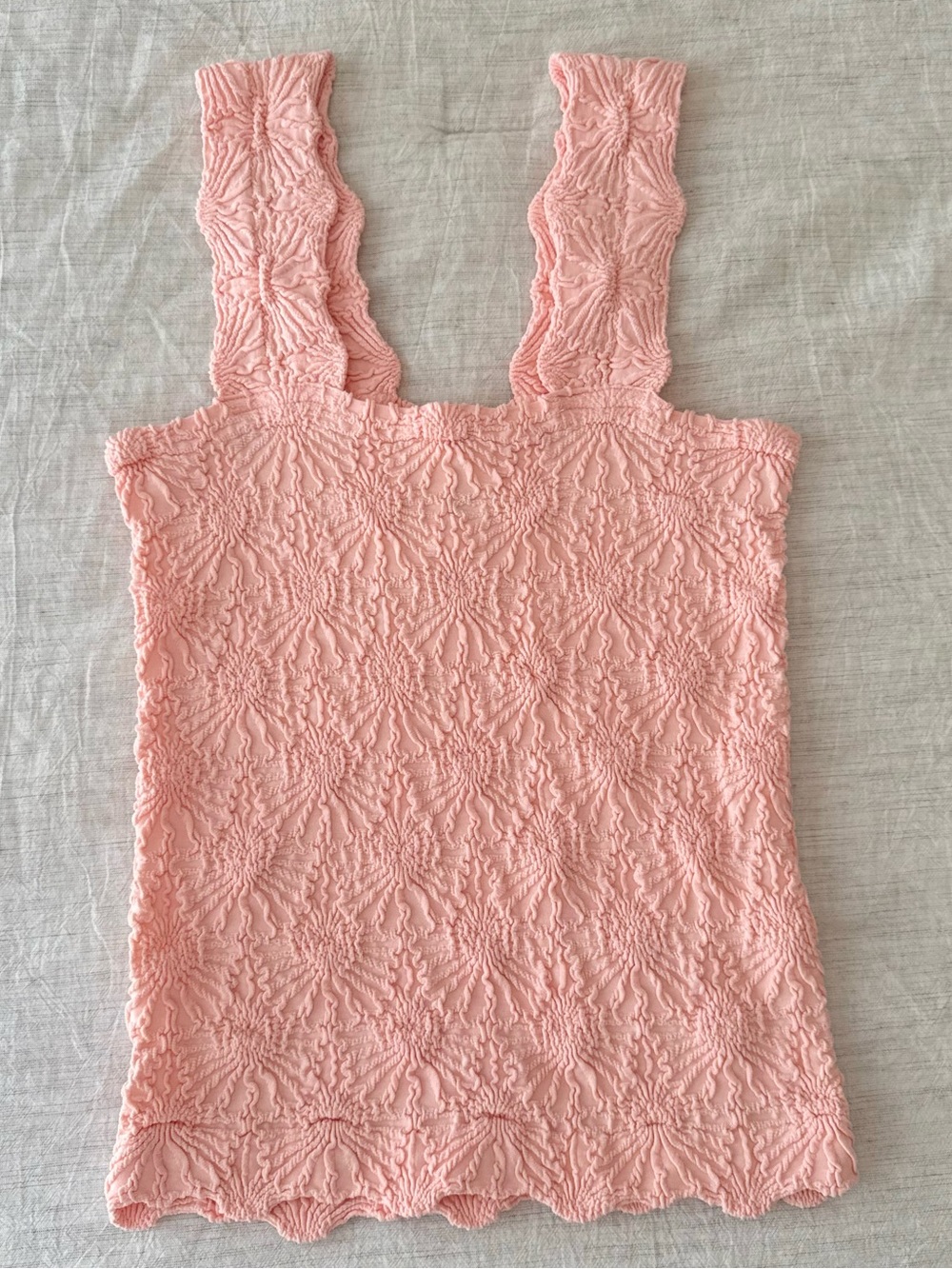 Altar'd State Pink Smocked Square-Neck Tank